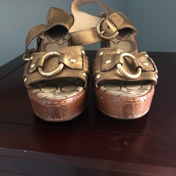 Coach Metallic Wedge - Picture 6 of 6